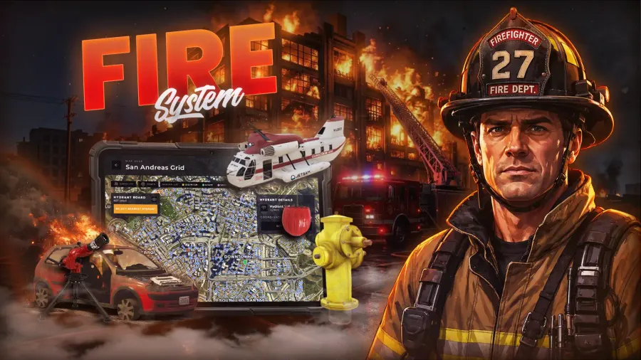 Dynamic structure fire in the Sky-Systems Fire System