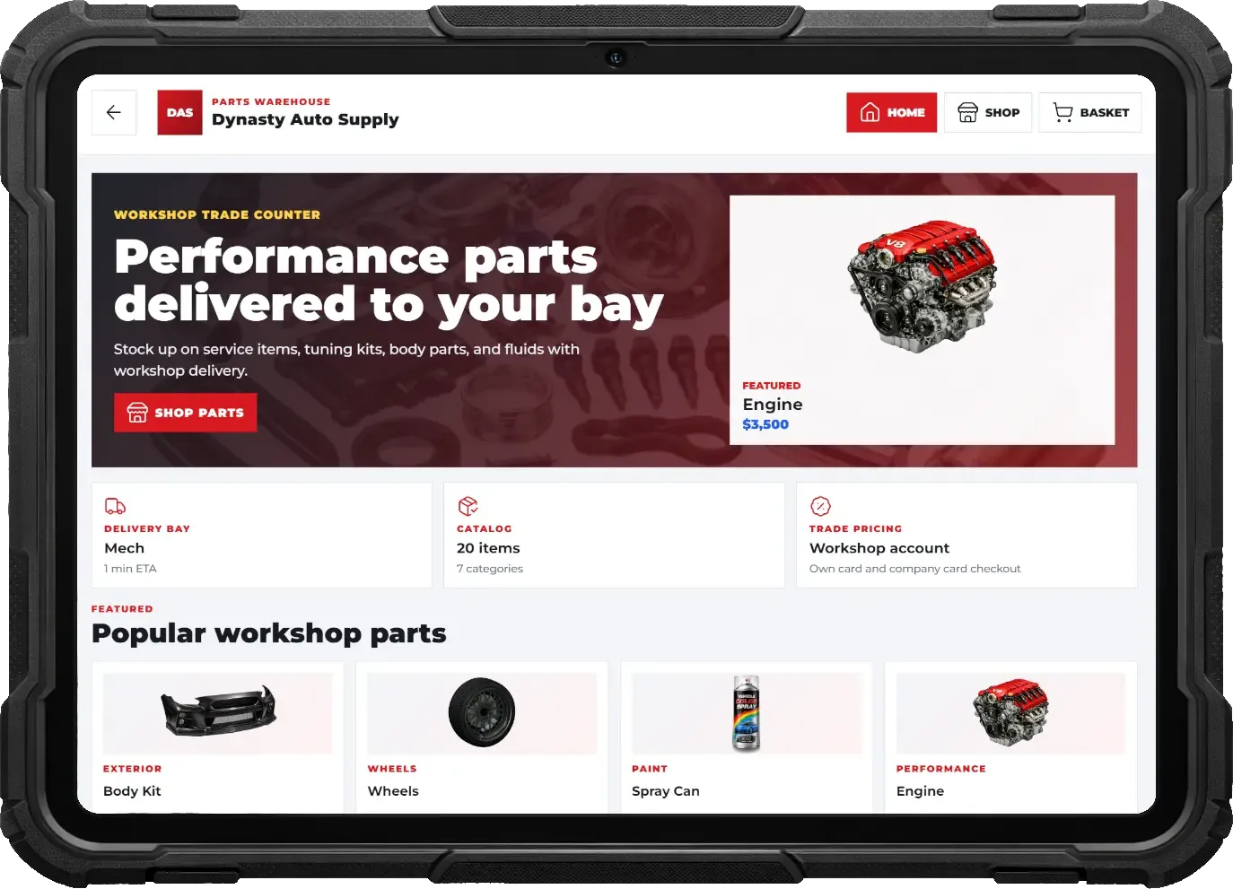 Order Parts App