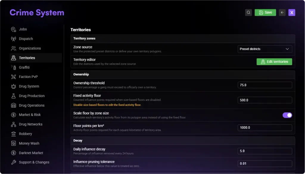 In-Game Configuration