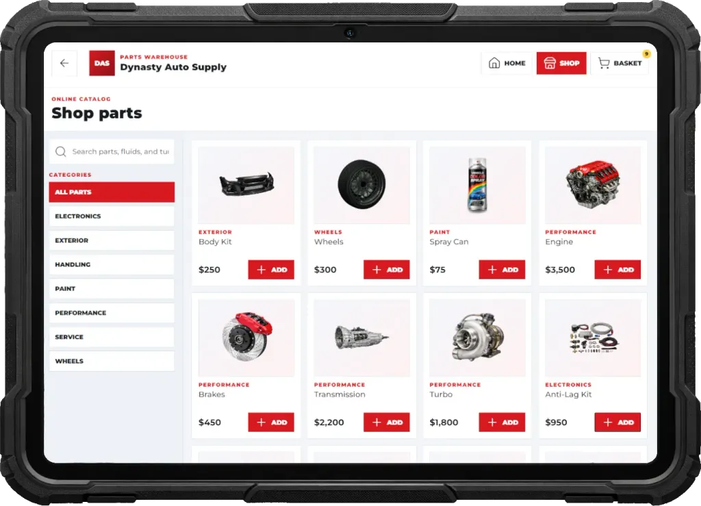 Order Parts App