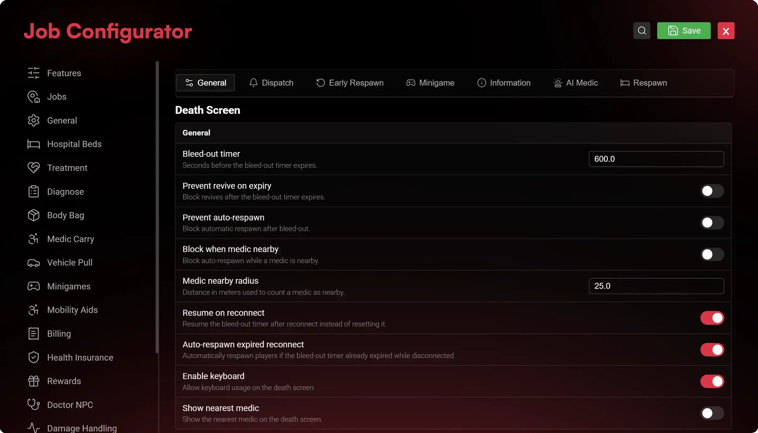 In-Game Configuration