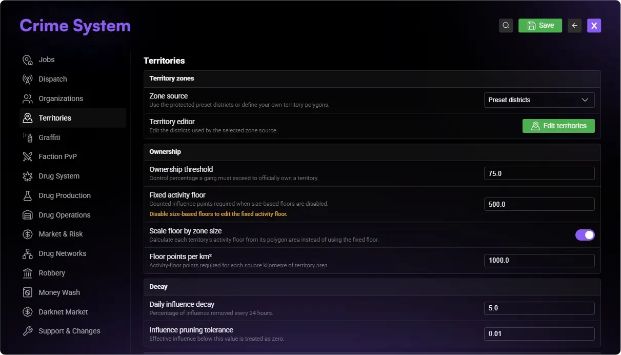 In-Game Configuration