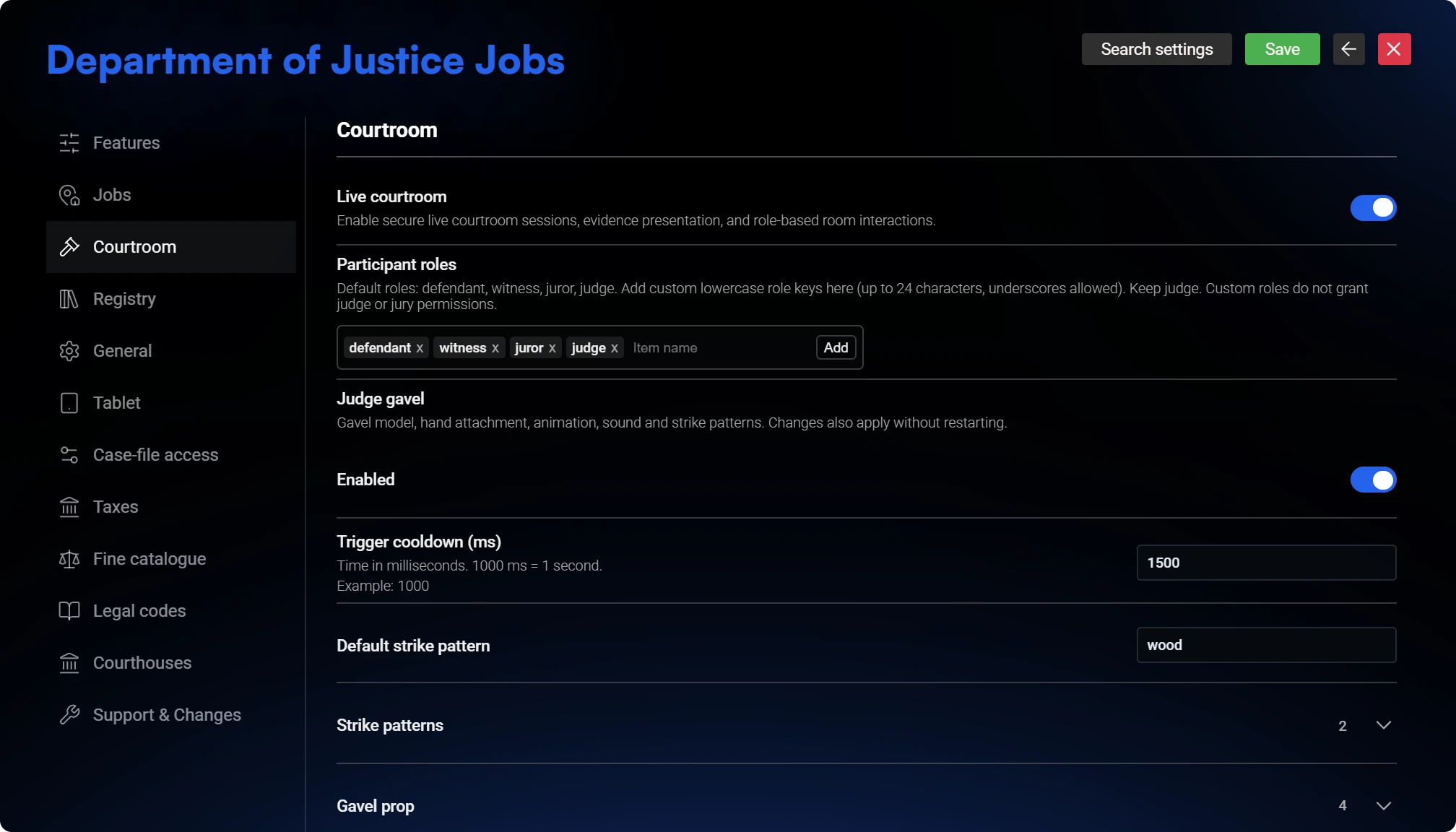 In-Game Configuration