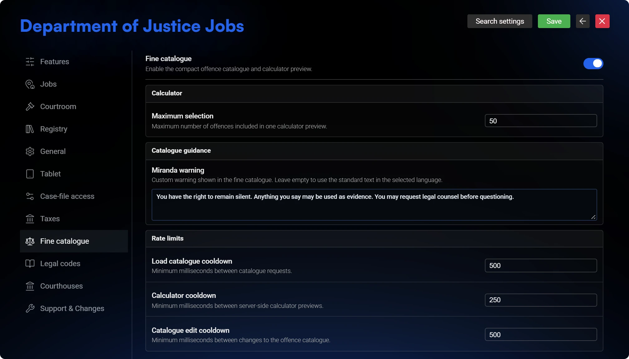 In-Game Configuration