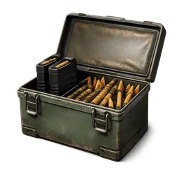 Transparent PNG of the GTA V item 50_caliber_ammo_crate_with_mags_opened