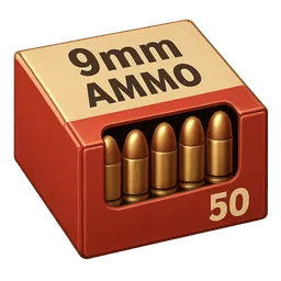 Transparent PNG of the GTA V item 9mm_ammo_box_write_9mm_ammo_on_box_large_pack_pack_of_50_make_colorful_realisiti