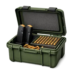 Transparent PNG of the GTA V item 9mm_ammo_crate_with_mags_opened