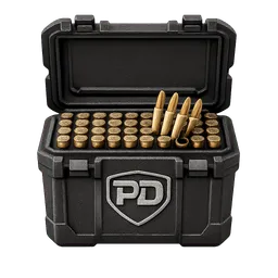 Transparent PNG of the GTA V item a_case_of_ammo_with_some_sticking_out_with_a_pd_logo_for_it_its_pd_ammo_for_pd_o