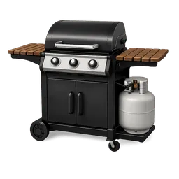 Transparent PNG of the GTA V item a_rugged_outdoor_grill_with_a_classic_design_wooden_side_shelves_and_a_propane_t