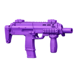 Transparent PNG of the GTA V item airsoft_mp7_in_lila_3d_druck_art