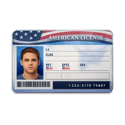 Transparent PNG of the GTA V item american_driving_licence