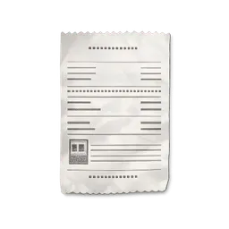 Transparent PNG of the GTA V item atm_receipt_1