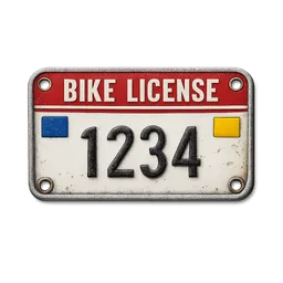 Transparent PNG of the GTA V item bike_license