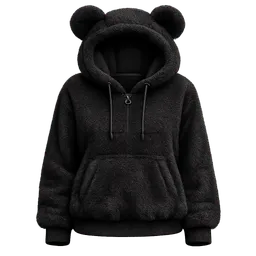 Transparent PNG of the GTA V item black_teddy_bear_hoodie
