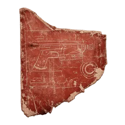 Transparent PNG of the GTA V item bluepring_fragment_red