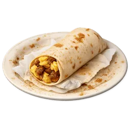 Transparent PNG of the GTA V item breakfast_burrito_on_a_little_bit_oli_napkin_on_filthy_plate