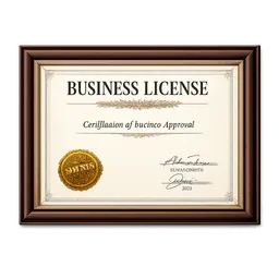 Transparent PNG of the GTA V item business_license_with_a_certfication_of_business_aproval