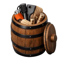 Transparent PNG of the GTA V item capfire_kit_in_small_barrel