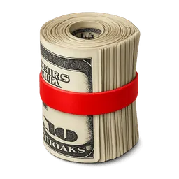 Transparent PNG of the GTA V item cash_usd_rolle_mit_einem_roten_band_umwickelt_fc2626