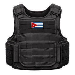 Transparent PNG of the GTA V item chaleco_pesado_antibalas_con_bandera_cubana_peque_a