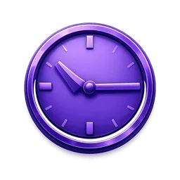 Transparent PNG of the GTA V item clock_circle_with_pointer_icon_for_my_hud_in_the_color_9f4bff
