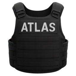 Transparent PNG of the GTA V item realistic_black_tactical_bulletproof_vest_centered_transparent_background_fivem