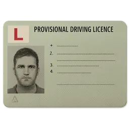 Transparent PNG of the GTA V item realistic_british_provisional_driving_licence_for_gta5_sake