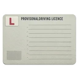 Transparent PNG of the GTA V item realistic_british_provisional_driving_licence_for_gta5_sake_without_mugshot