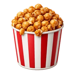 Transparent PNG of the GTA V item realistic_bucket_overflowing_with_glossy_caramel_popcorn