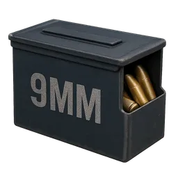 Transparent PNG of the GTA V item realistic_fivem_inventory_icon_dark_blue_ammo_box_labeled_9mm_visible_pistol_rou