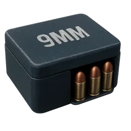 Transparent PNG of the GTA V item realistic_fivem_inventory_icon_dark_blue_ammo_box_labeled_9mm_visible_pistol_rou_1