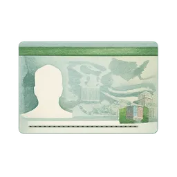 Transparent PNG of the GTA V item realistic_green_card_document