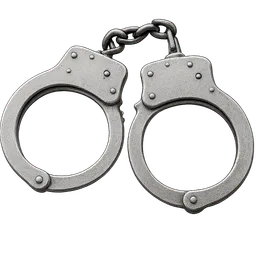 Transparent PNG of the GTA V item realistic_gta_fivem_item_icon_of_silver_police_handcuffs_slightly_open_visible_c