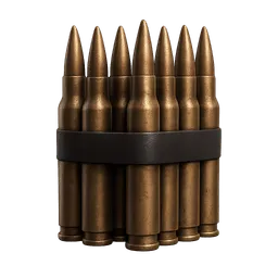 Transparent PNG of the GTA V item realistischer_gta_style_3d_render_7_8_gewehrpatronen_aufrecht_spitzen_nach_oben