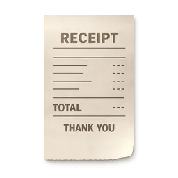 Transparent PNG of the GTA V item restaurant_receipt
