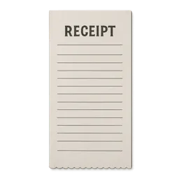 Transparent PNG of the GTA V item restaurant_receipt_1