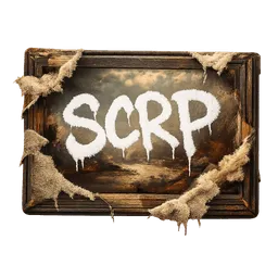 Transparent PNG of the GTA V item robbed_painting_with_the_letters_scrp_on_it