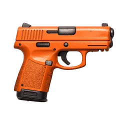 Transparent PNG of the GTA V item sns_pistol_icon_in_orange