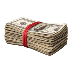 Transparent PNG of the GTA V item stolen_cash_bundle_dollar_bills_with_a_red_rubber_band_around_the_middle_1
