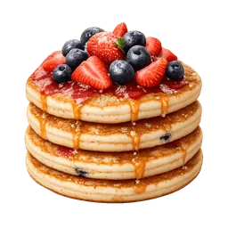 Transparent PNG of the GTA V item strawberry_and_blueberry_pancakes