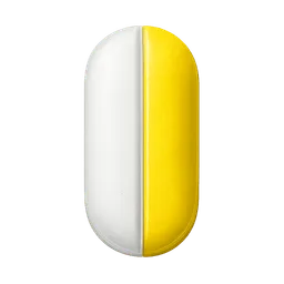 Transparent PNG of the GTA V item stress_tablet_half_white_and_half_yellow_vertical