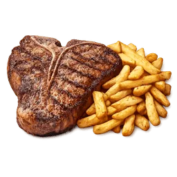 Transparent PNG of the GTA V item t_bone_steak_mit_hausgemachten_fries