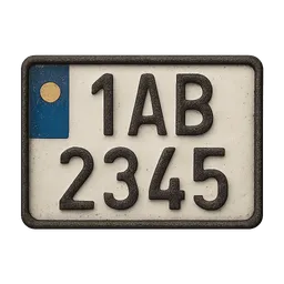 Transparent PNG of the GTA V item targa_auto_contraffatta
