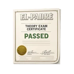Transparent PNG of the GTA V item theory_exam_certificate_passed_doucement_large_official_el_padr_title_at_the_top