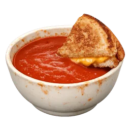 Transparent PNG of the GTA V item tomato_soup_with_cheese_sandwich_in_a_little_bit_dirty_bowl