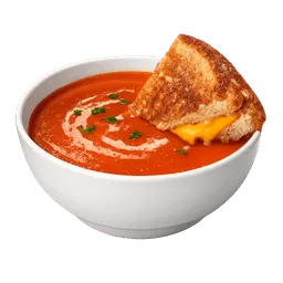 Transparent PNG of the GTA V item tomato_soup_with_cheese_snadwich_in_bowl
