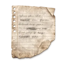 Transparent PNG of the GTA V item torn_note_full