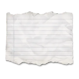 Transparent PNG of the GTA V item torn_note_white_full