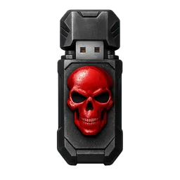 Transparent PNG of the GTA V item usb_item_that_has_a_red_skull_on_it
