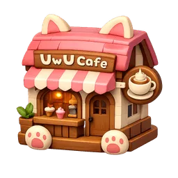 Transparent PNG of the GTA V item uwu_cafe_256x256_transparent_und_cartoon_style